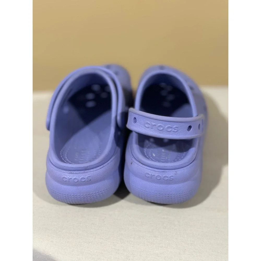 Crocs Kids Classic Cutie Platform Clog Purple Size 13 C Butterfly Jibbitz Shoes
